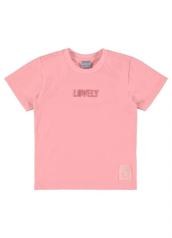 Quimby - Camiseta Básica Infantil Lovelly Rosa 3