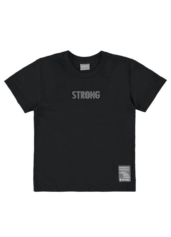 Quimby - Camiseta Básica Infantil Manga Curta Preto