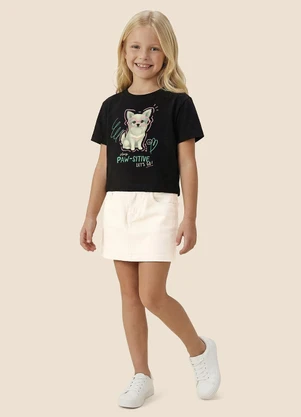 Malwee Kids - Camiseta Box Stay Paw-Sitive Preto - MALWEE KIDS