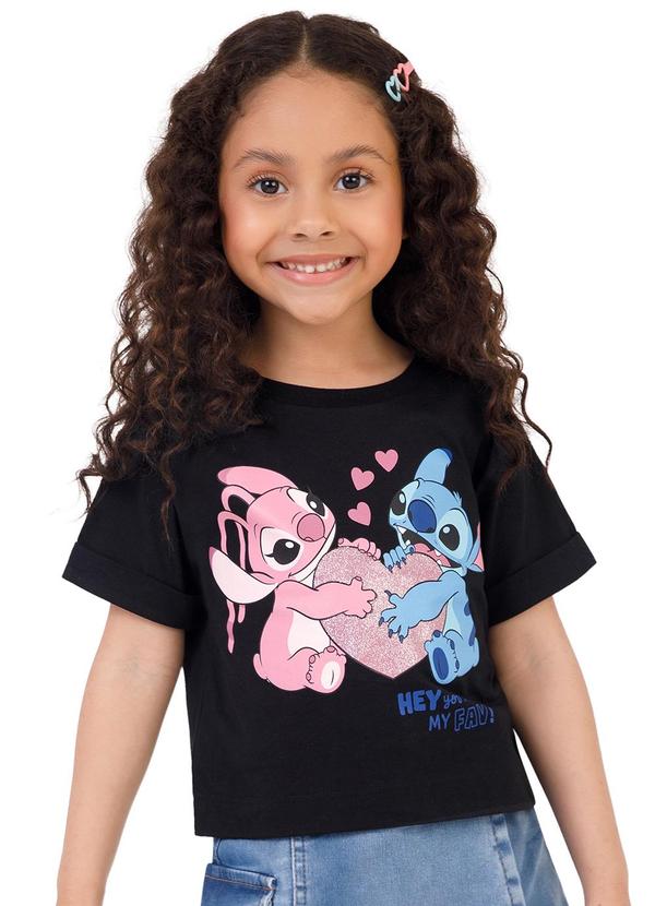 Malwee Kids - Camiseta Box Stitch® Menina Preto