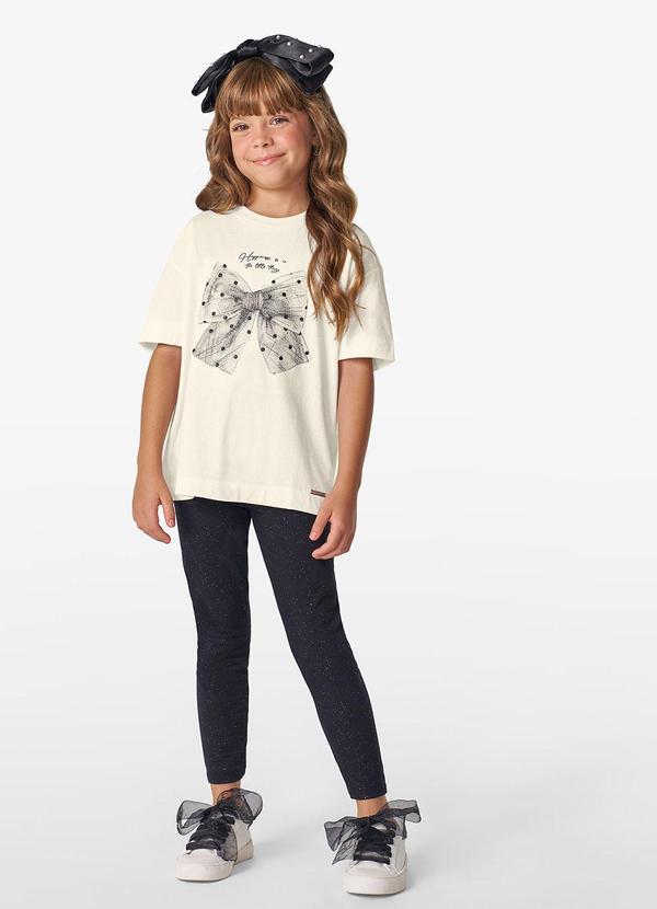 Trick Nick - Camiseta Feminina em Meia Malha Bege 2