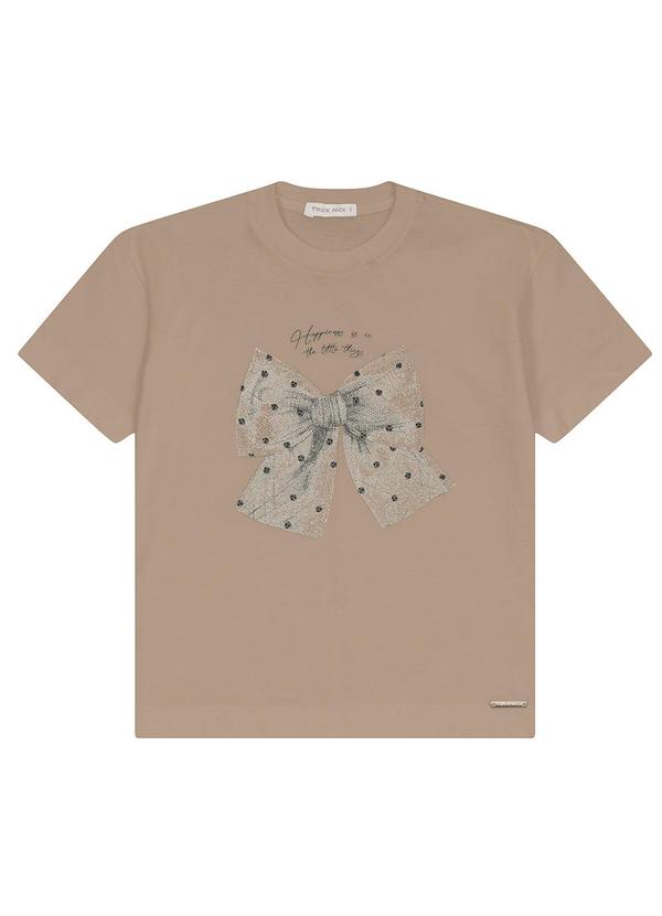 Trick Nick - Camiseta Feminina em Meia Malha Marrom