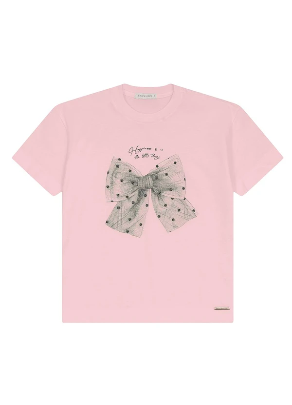 Trick Nick - Camiseta Feminina em Meia Malha Rosa