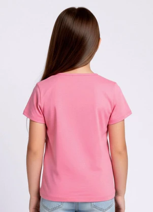 Torra - Camiseta Infantil Algodão Margarida Rosa - TORRA