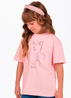 Rovitex - Camiseta Infantil Estampa Foil Rosa - ROVITEX