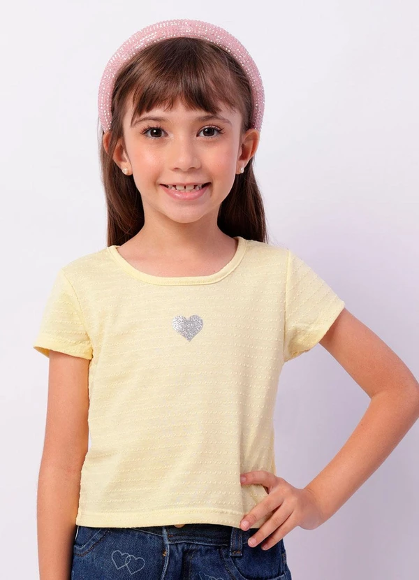 Torra - Camiseta Infantil Manga Curta Amarela