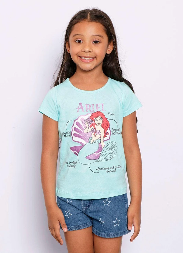 Torra - Camiseta Infantil Manga Curta Ariel Verde