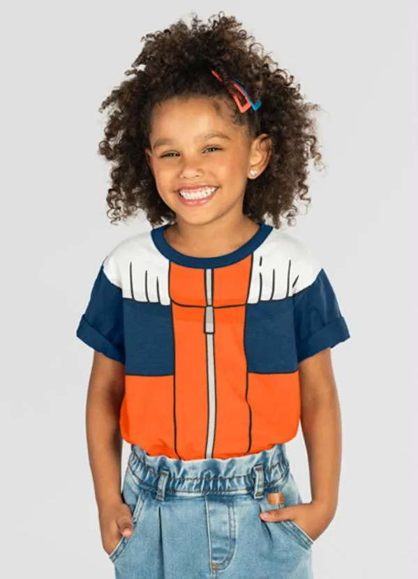 Brandili - Camiseta Infantil Unissex Naruto Azul