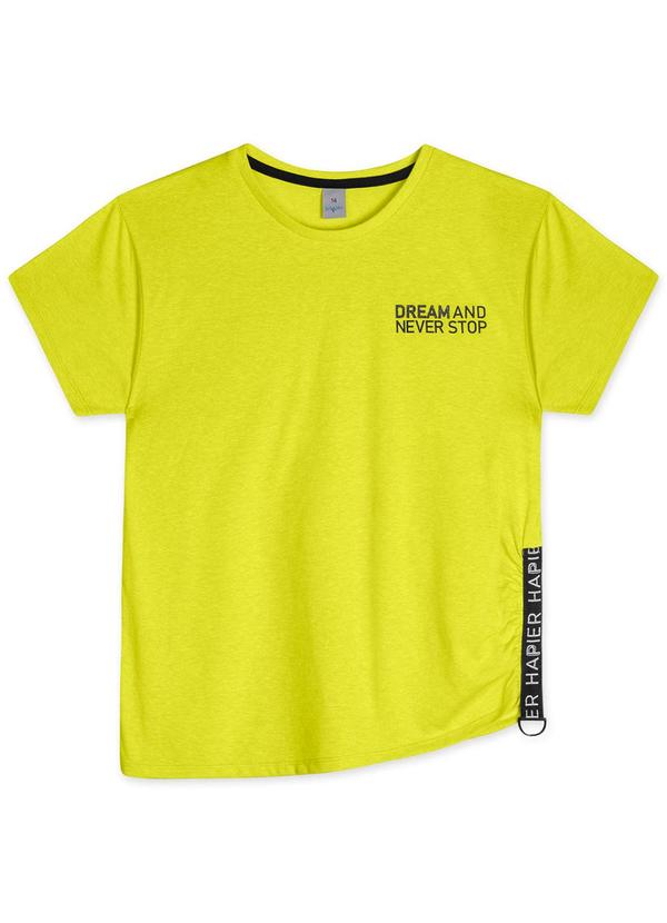 Hapier - Camiseta Juvenil Feminina Amarelo