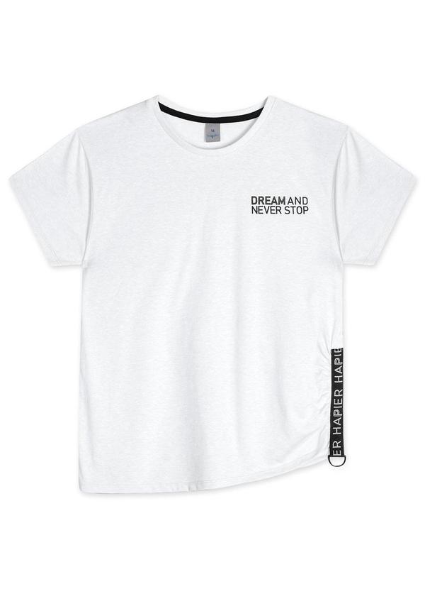 Hapier - Camiseta Juvenil Feminina Branco