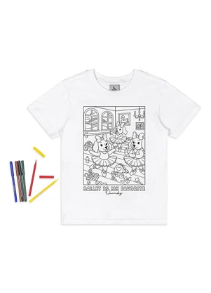 Quimby - Camiseta Kit Canetinhas Pintar Branco - QUIMBY