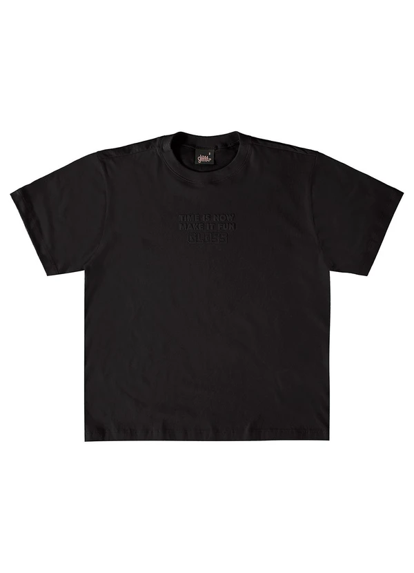 Gloss - Camiseta Manga Curta Básica Infantil Preto