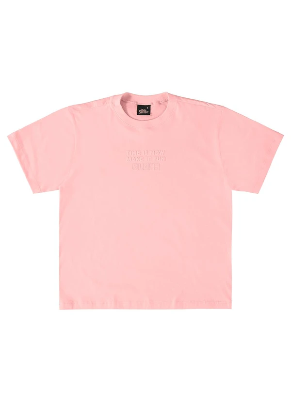Gloss - Camiseta Manga Curta Básica Infantil Rosa