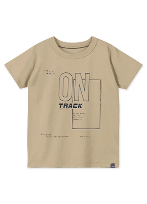 Marisol - Camiseta Manga Curta Infantil Bege - MARISOL