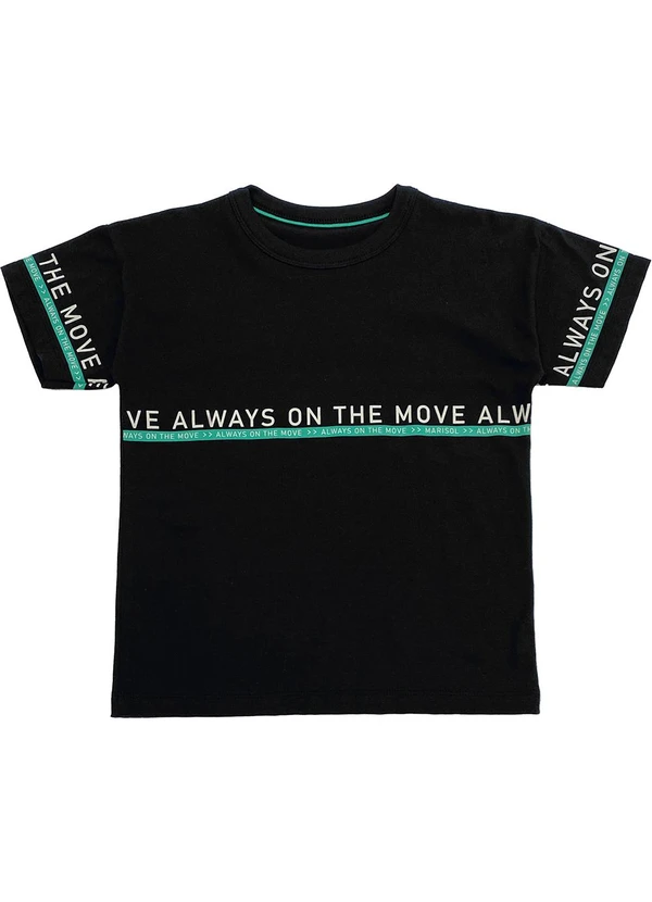 Marisol - Camiseta Manga Curta Infantil Preto 2