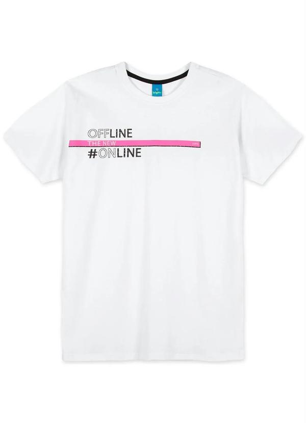 Hapier - Camiseta Manga Curta Juvenil Menina Branco