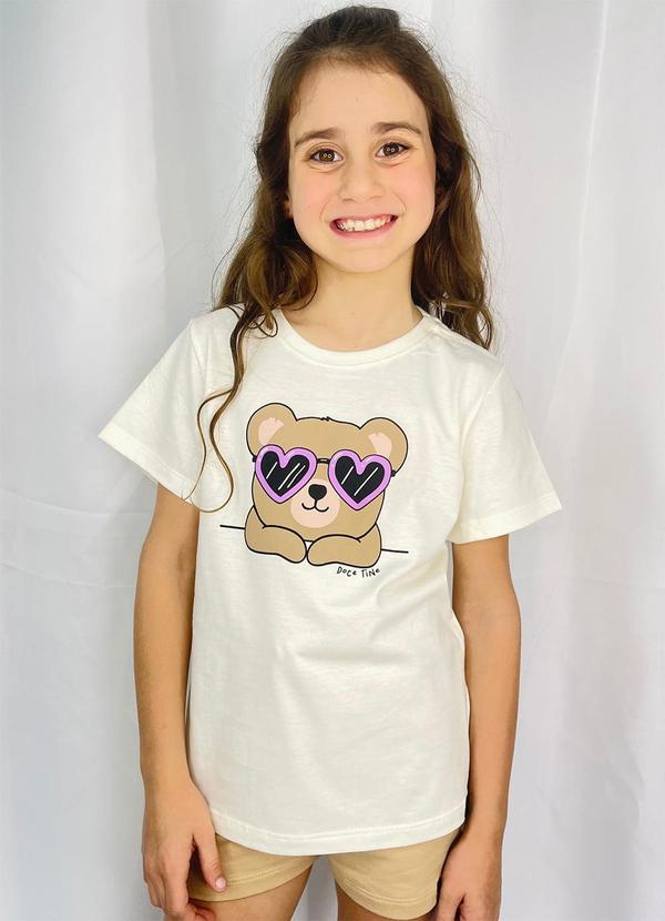 Docetine - Camiseta Oversized Urso Branco