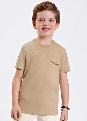 Trick Nick - Camiseta Verão Menino Manga Curta Bege - TRICK NICK