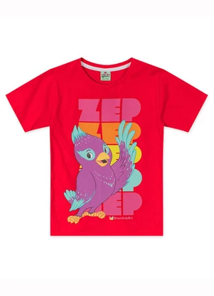 Lilica Ripilica - Camiseta Zep Manga Curta Malha Unissex Vermelho - LILICA RIPILICA