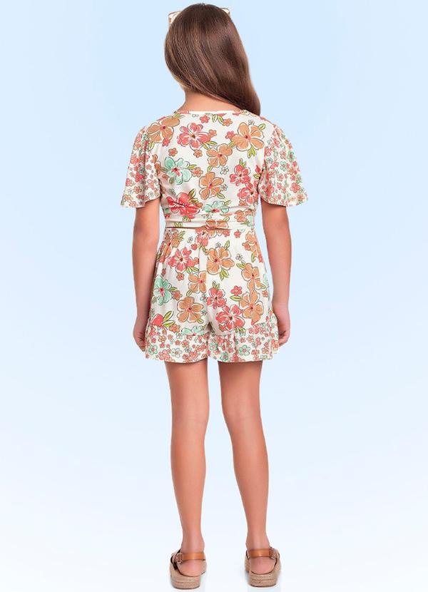 Fakini Kids - Conjunto Blusa Cropped/Short Verde 2