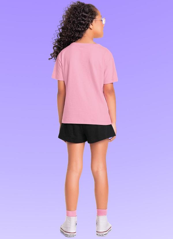 Fakini Kids - Conjunto Blusa/Short Barbie Rosa 2
