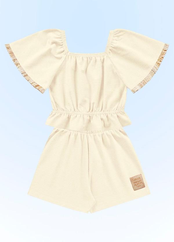 Fakini Kids - Conjunto Blusa/Short Bege