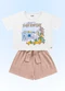 Fakini Kids - Conjunto Blusa/Short Branco - variação: Branco