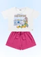 Fakini Kids - Conjunto Blusa/Short Branco - variação: Branco