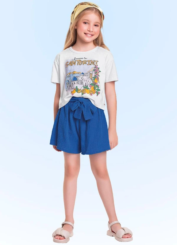 Fakini Kids - Conjunto Blusa/Short Branco 1