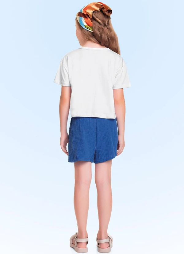 Fakini Kids - Conjunto Blusa/Short Branco 2