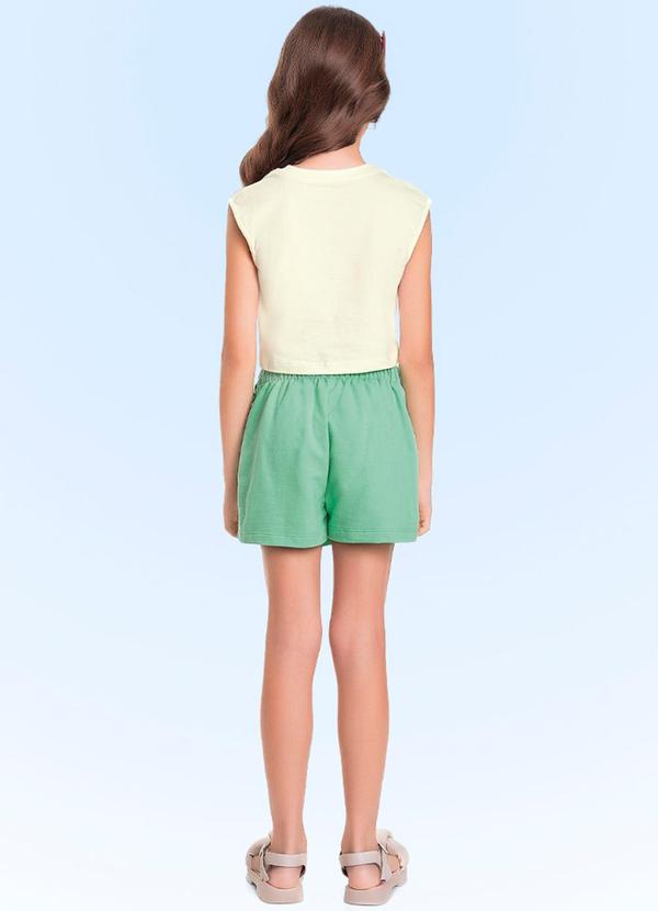 Fakini Kids - Conjunto Blusa/Short Saia Bege 2