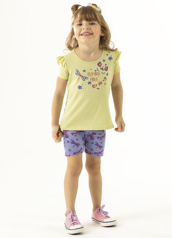 Cativa Kids - Conjunto Feminino Estampado Verde