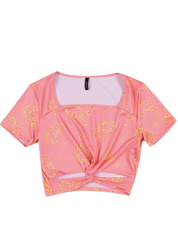 Cativa Teen - Cropped Decote Quadrado Rosa 2