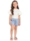 Quimby - Cropped Infantil em Cotton Preto - variação: Bege