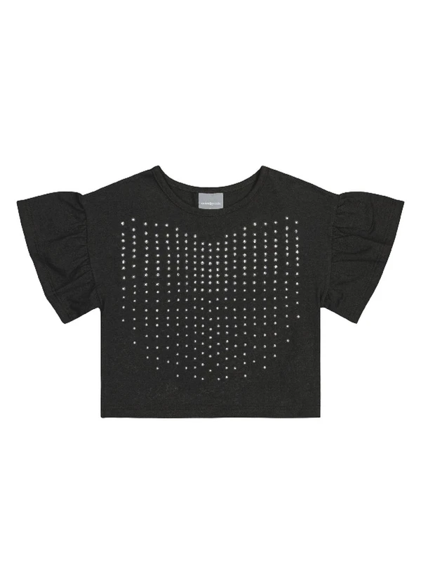 Quimby - Cropped Infantil em Cotton Preto 3