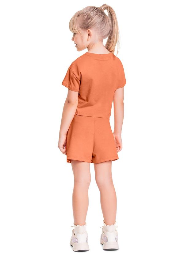 Quimby - Cropped Infantil em Meia Malha Laranja 4