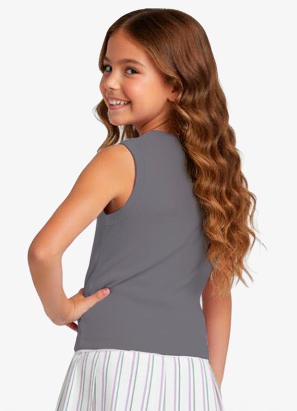 Rovitex - Regata Básica Infantil Lisa Soletex Cinza 2