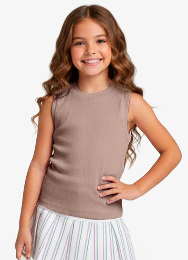 Rovitex - Regata Básica Infantil Lisa Soletex Marrom