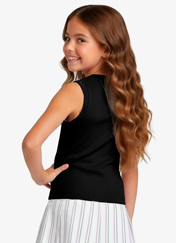 Rovitex - Regata Básica Infantil Lisa Soletex Preto 2