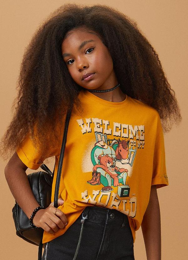 I Am - T-Shirt Amarelo Estampada Amarelo