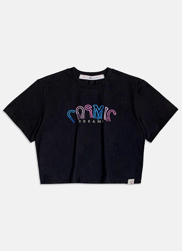 I Am - T-Shirt Bordada Preto 3