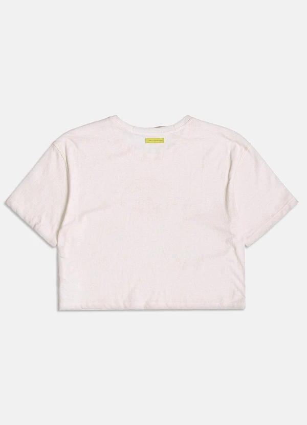 I Am - T-Shirt com Strass Off White 3