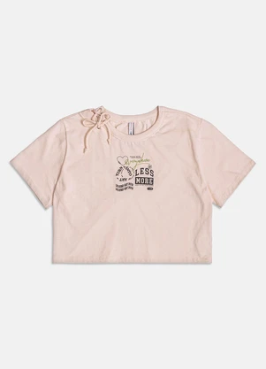 I Am - T-Shirt Creme com Ilhós Creme - I AM