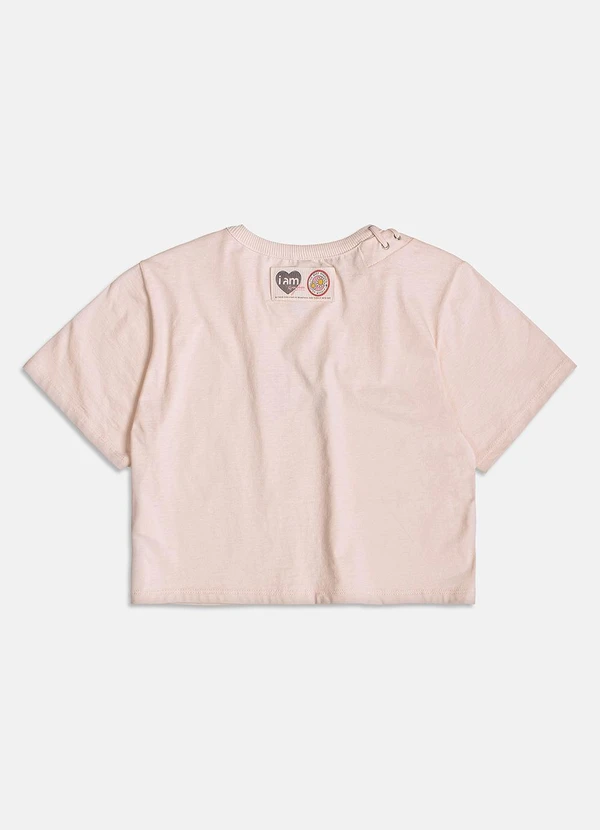 I Am - T-Shirt Creme com Ilhós Creme 2