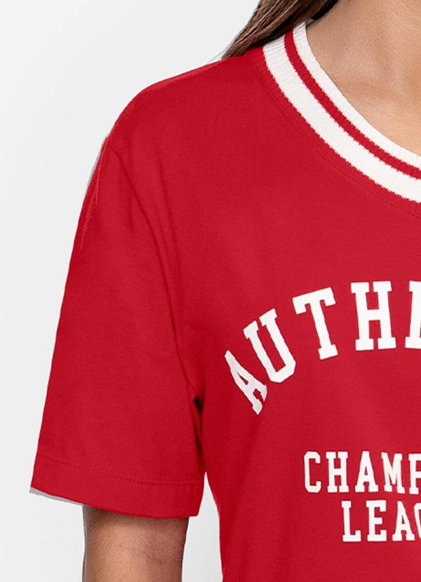 Minty - T- Shirt Estampada Feminina Vermelho 3