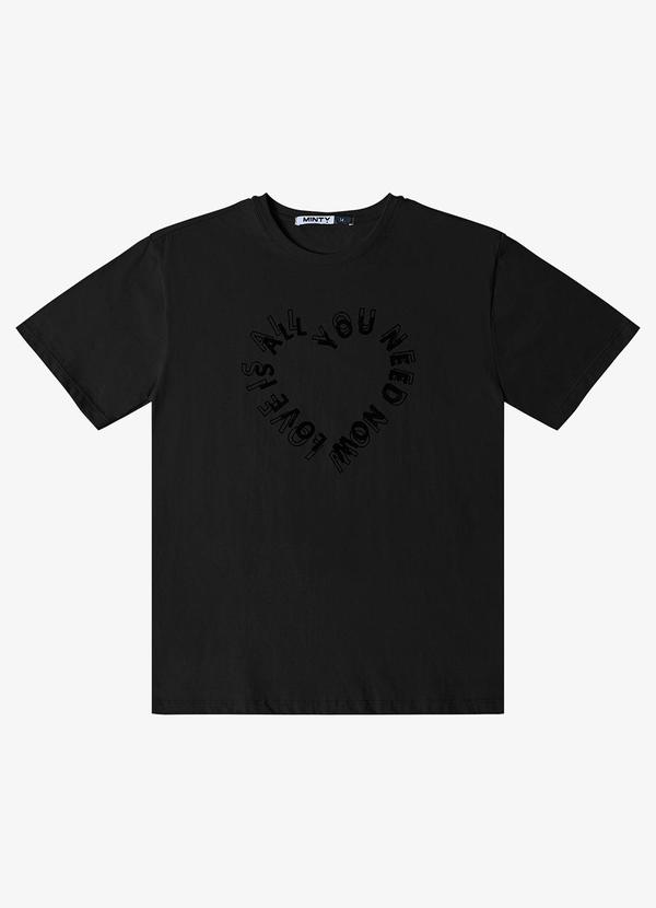 Minty - T- Shirt Feminina Estampada Preto 1