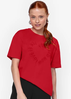 Minty - T- Shirt Feminina Estampada Vermelho - MINTY