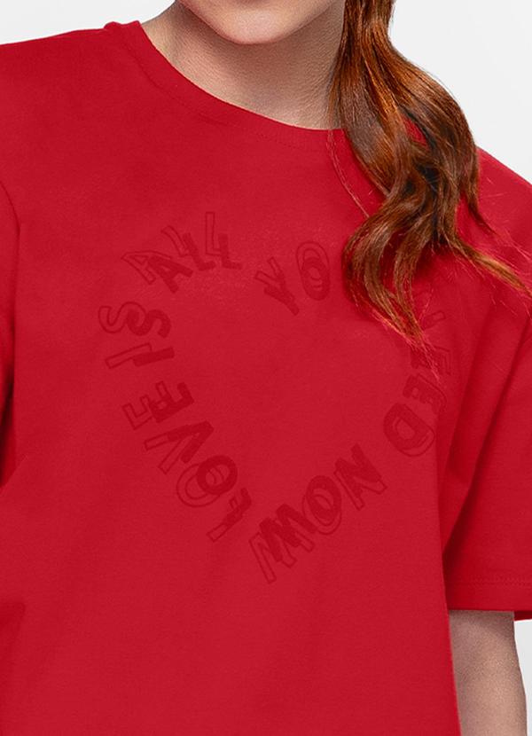 Minty - T- Shirt Feminina Estampada Vermelho 2