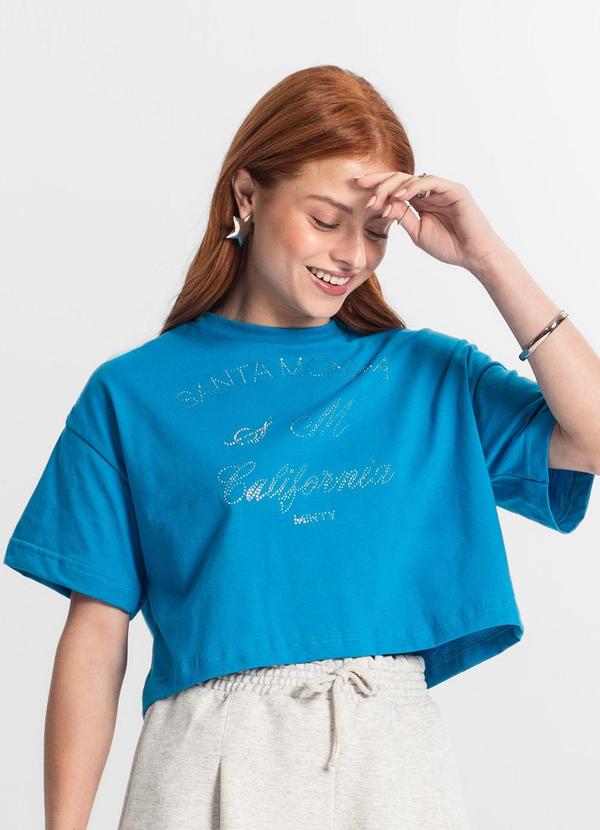 Minty - T- Shirt Juvenil Feminina Azul