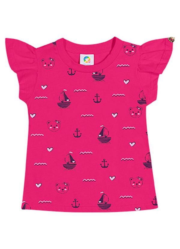 Alenice - T-Shirt Marinheiras Menina Rosa
